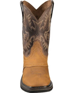 Ariat Men's 10" Sierra Pull On Western Work Boots - Square Toe 12 Ariat Men's 10" Sierra Pull On Western Work Boots - Square Toe -Ariat 030390 BR FT