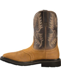 Ariat Men's 10" Sierra Pull On Western Work Boots - Square Toe 11 Ariat Men's 10" Sierra Pull On Western Work Boots - Square Toe -Ariat 030390 BR LT