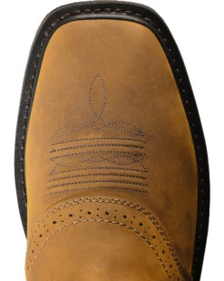 Ariat Men's 10" Sierra Pull On Western Work Boots - Square Toe 14 Ariat Men's 10" Sierra Pull On Western Work Boots - Square Toe -Ariat 030390 BR TP