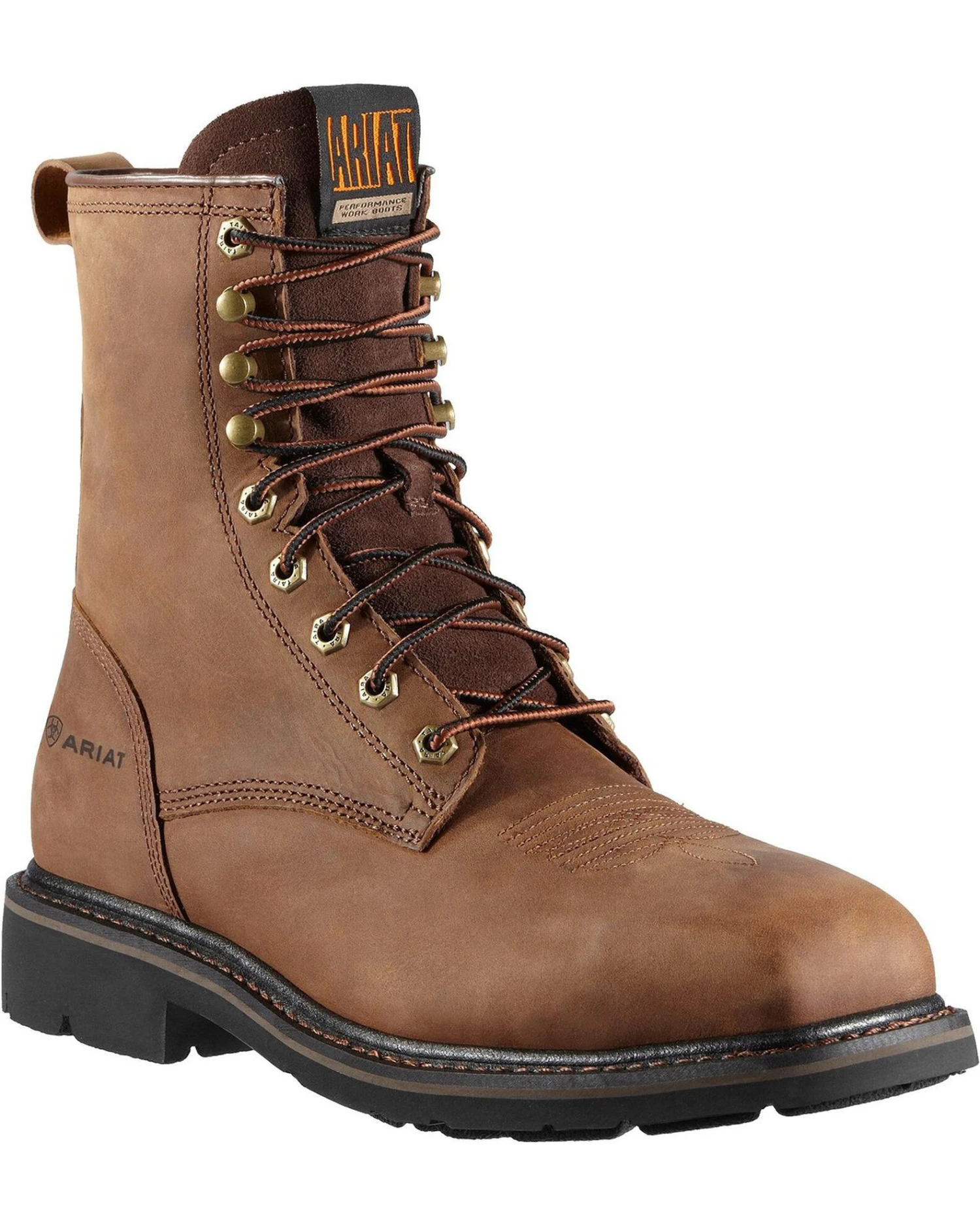 Ariat Men's Cascade 8" Lace-Up Work Boots - Steel Toe 3 Ariat Men's Cascade 8" Lace-Up Work Boots - Steel Toe