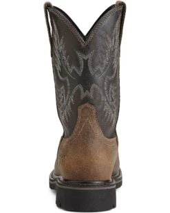 Ariat Men's Sierra Pull On Work Boots - Steel Toe -Ariat 030661 B8 BK
