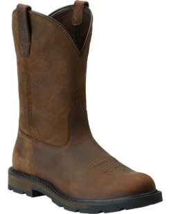 Ariat Men's Groundbreaker Pull On Work Boots - Round Toe