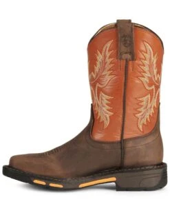 Ariat Boys' Earth Workhog Western Boots - Square Toe 11 Ariat Boys' Earth Workhog Western Boots - Square Toe -Ariat 053712 B8 LT
