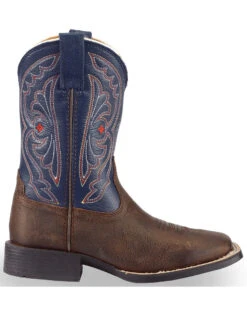Ariat Boys' Royal Blue Quickdraw Western Boots - Square Toe 10 Ariat Boys' Royal Blue Quickdraw Western Boots - Square Toe -Ariat 053A07 41 RT