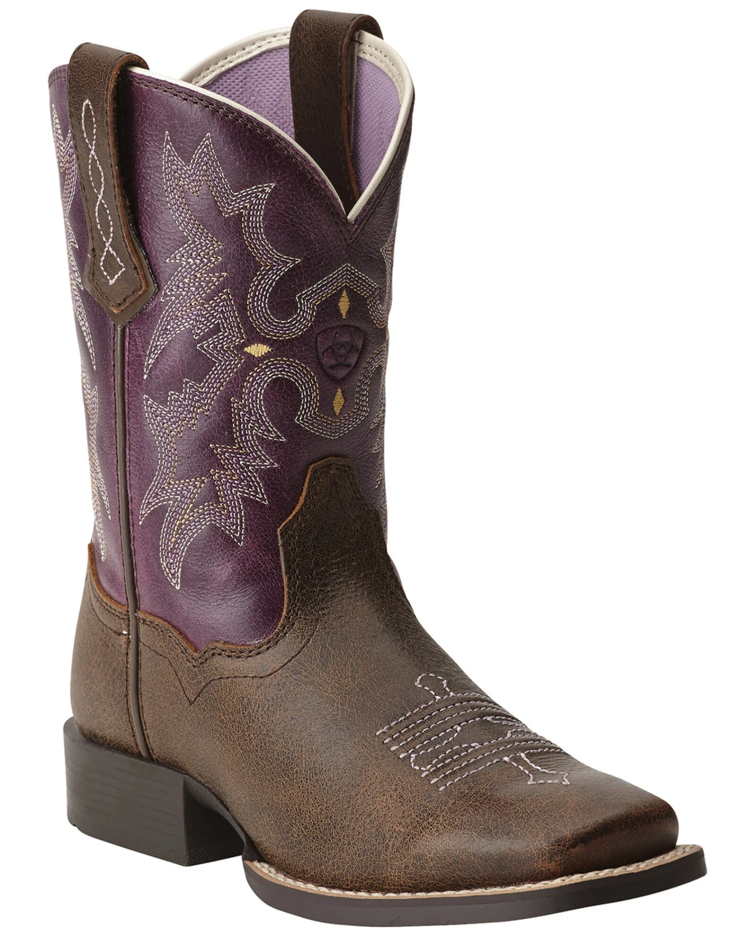 Ariat Little Girls' Tombstone Boots - Square Toe 3 Ariat Little Girls' Tombstone Boots - Square Toe