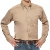 Ariat Men's Solid Khaki Twill Long Sleeve Western Shirt - Big & Tall 2 Ariat Men's Solid Khaki Twill Long Sleeve Western Shirt - Big & Tall -Ariat 083J96 28 P1