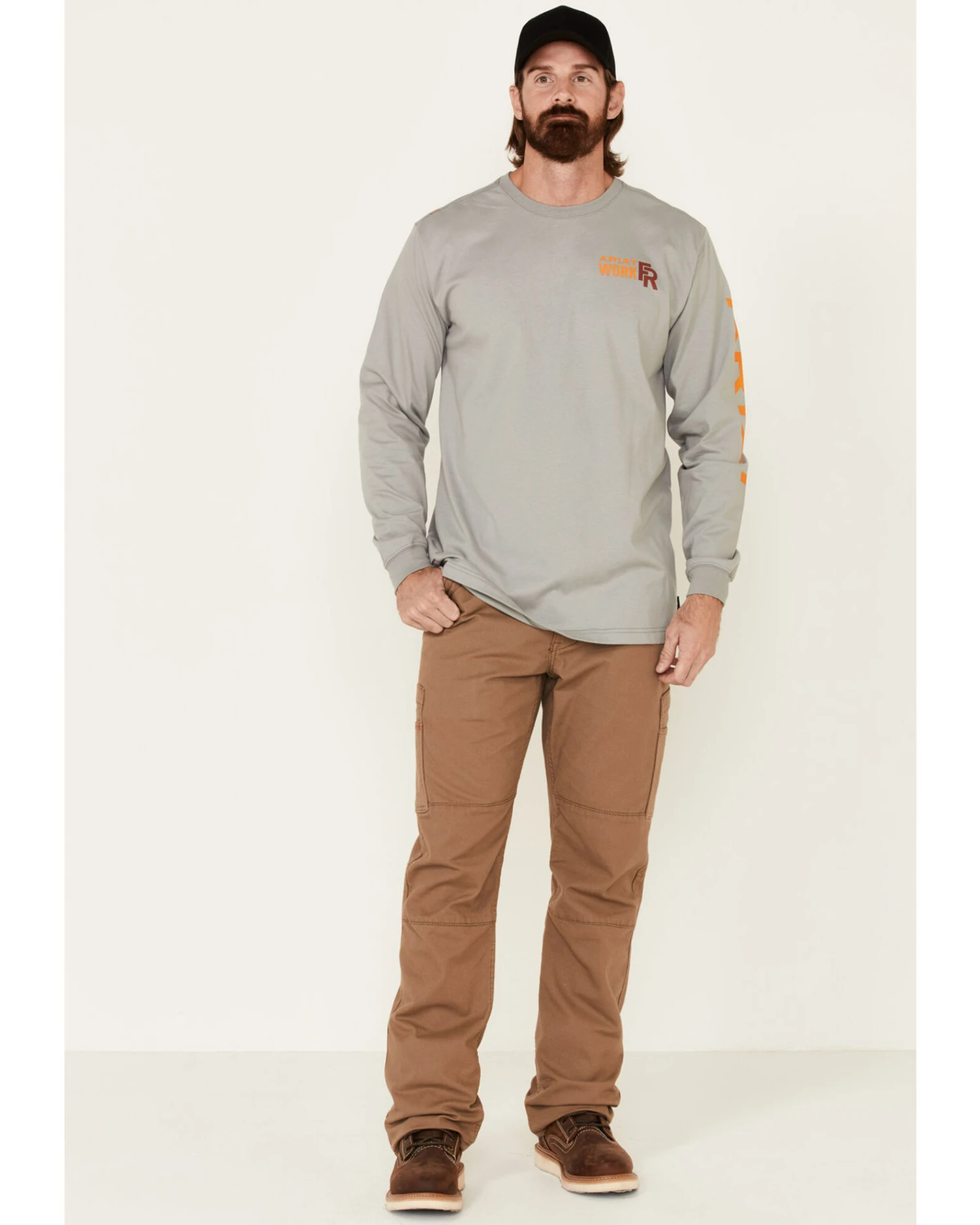 Ariat Men's FR Logo Crew Neck Long Sleeve Shirt 4 Ariat Men's FR Logo Crew Neck Long Sleeve Shirt - Image 2