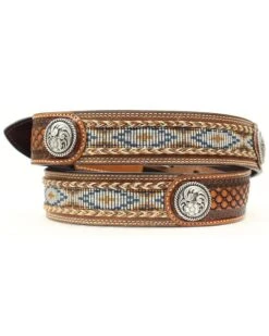 Ariat Men's Aztec Concho Belt 9 Ariat Men's Aztec Concho Belt -Ariat 120K64 19 D2