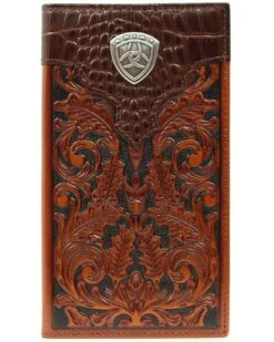 Ariat Men's Rodeo Bi-Fold Tooled Leather Wallet