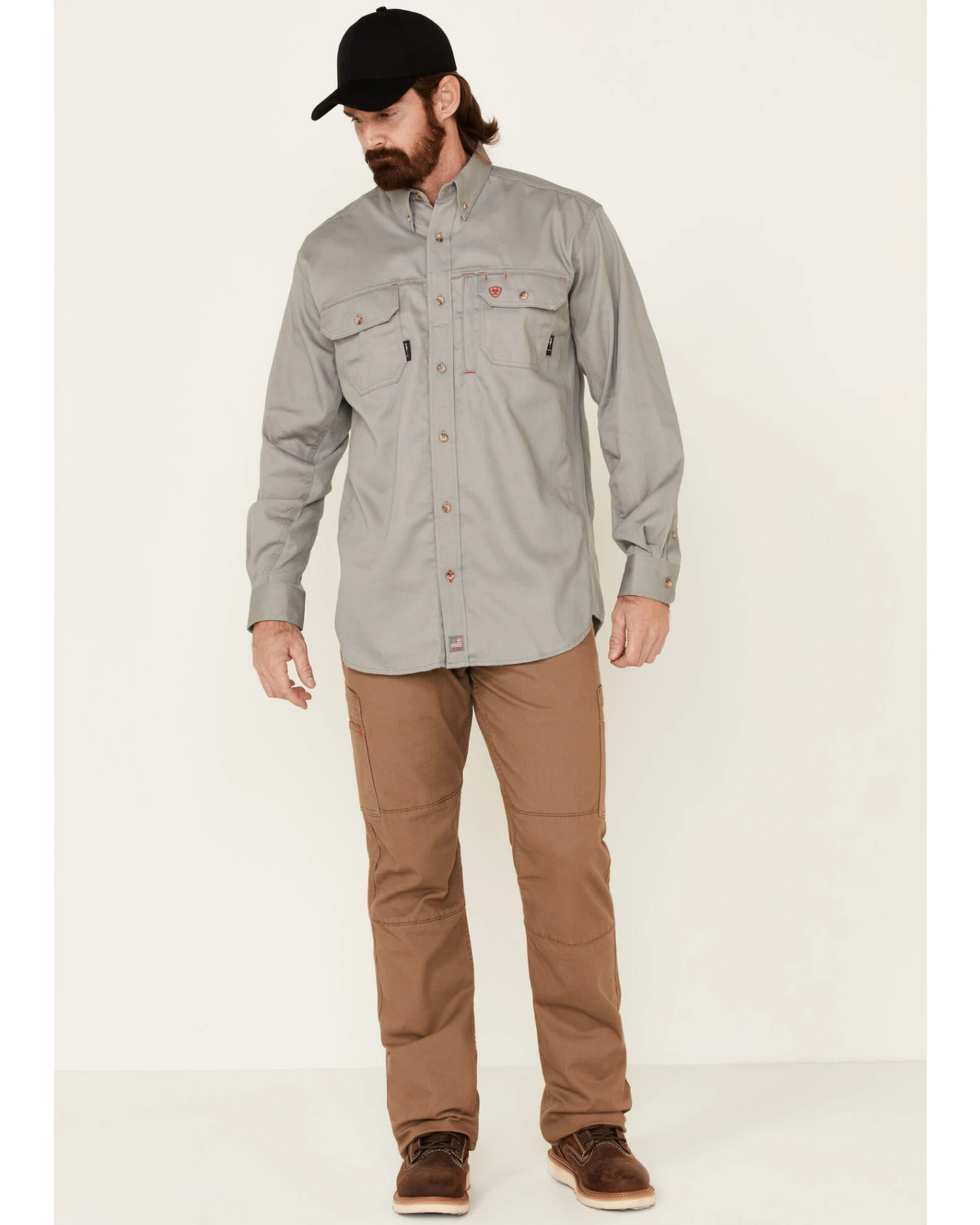 Ariat Men's Fire Resistant Solid Vent Long Sleeve Work Shirt 4 Ariat Men's Fire Resistant Solid Vent Long Sleeve Work Shirt - Image 2