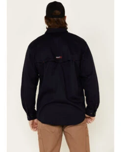 Ariat Men's FR Solid Vent Long Sleeve Button Down Work Shirt  -Ariat 2000199831 410 P4