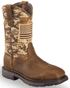 Ariat Men's Workhog Patriot Western Boots - Steel Toe 