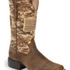 Ariat Women's Round Up Patriot Western Performance Boots - Broad Square Toe -Ariat 2000225468 200 P1