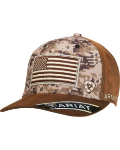 Ariat Men's Digi Camo Flag Ball Cap