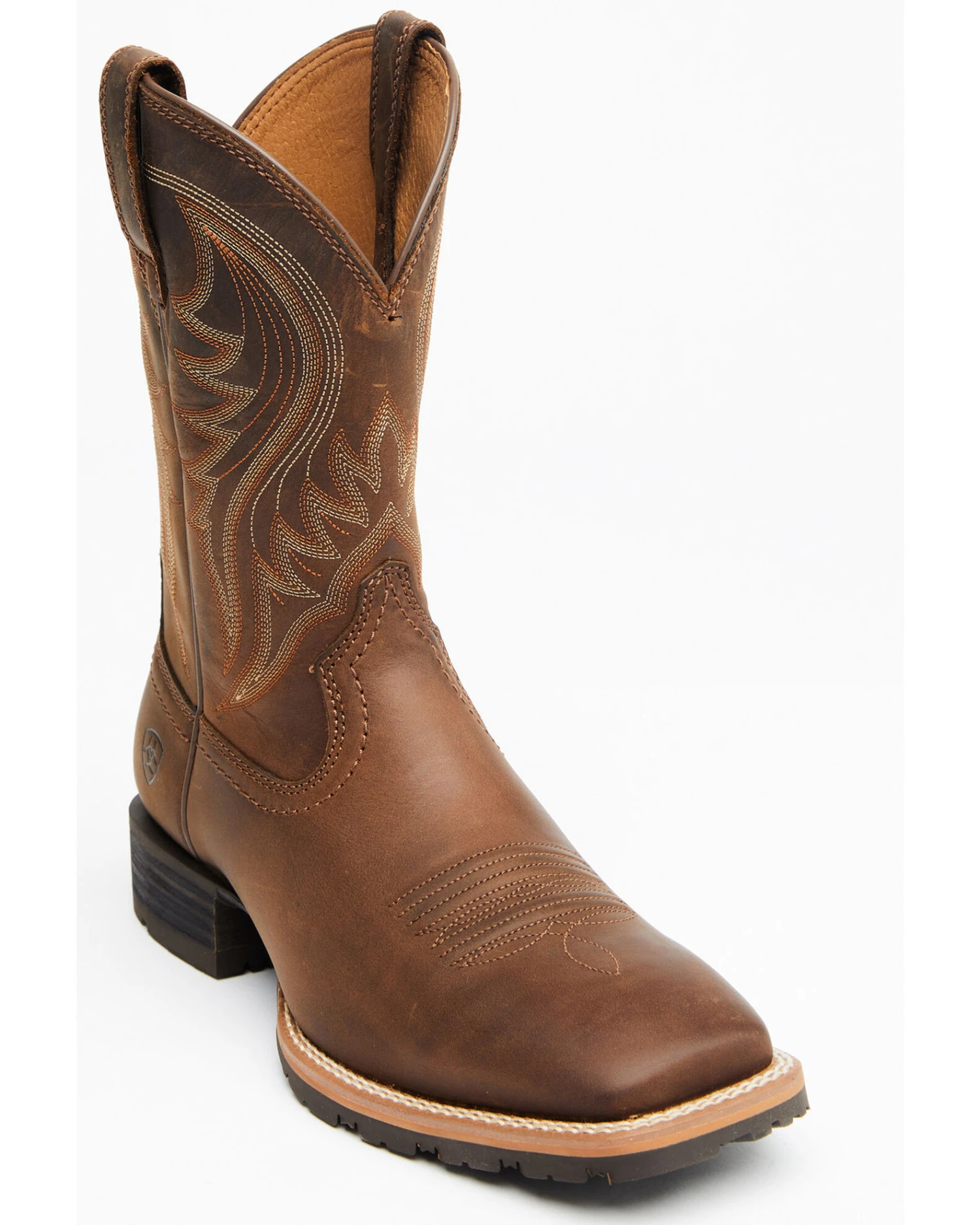 Ariat Men's Distressed Hybrid Rancher Western Performance Boots - Broad Square Toe 3 Ariat Men's Distressed Hybrid Rancher Western Performance Boots - Broad Square Toe