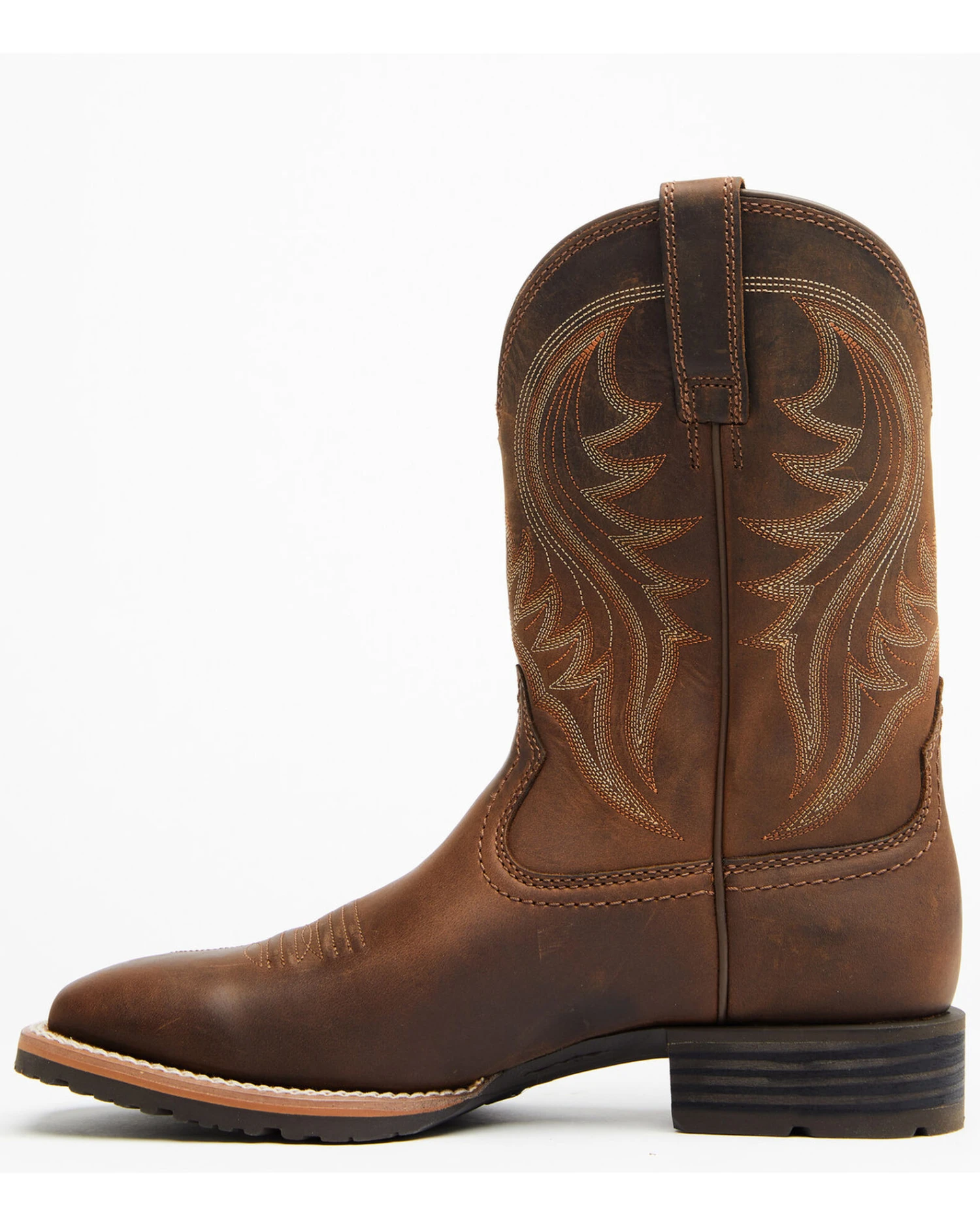 Ariat Men's Distressed Hybrid Rancher Western Performance Boots - Broad Square Toe 5 Ariat Men's Distressed Hybrid Rancher Western Performance Boots - Broad Square Toe - Image 3