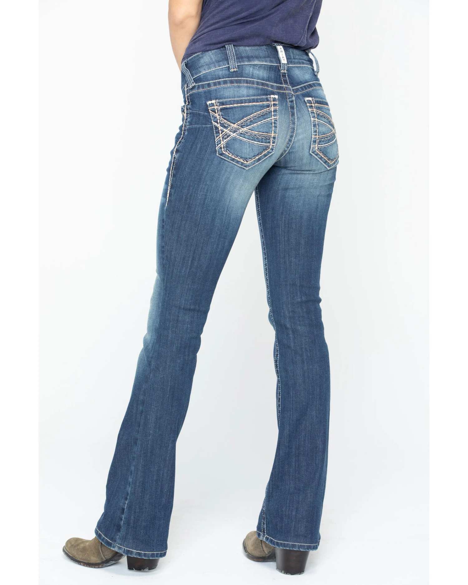 Ariat Women's R.E.A.L Mid Rise Entwined Bootcut Jeans 6 Ariat Women's R.E.A.L Mid Rise Entwined Bootcut Jeans - Image 4