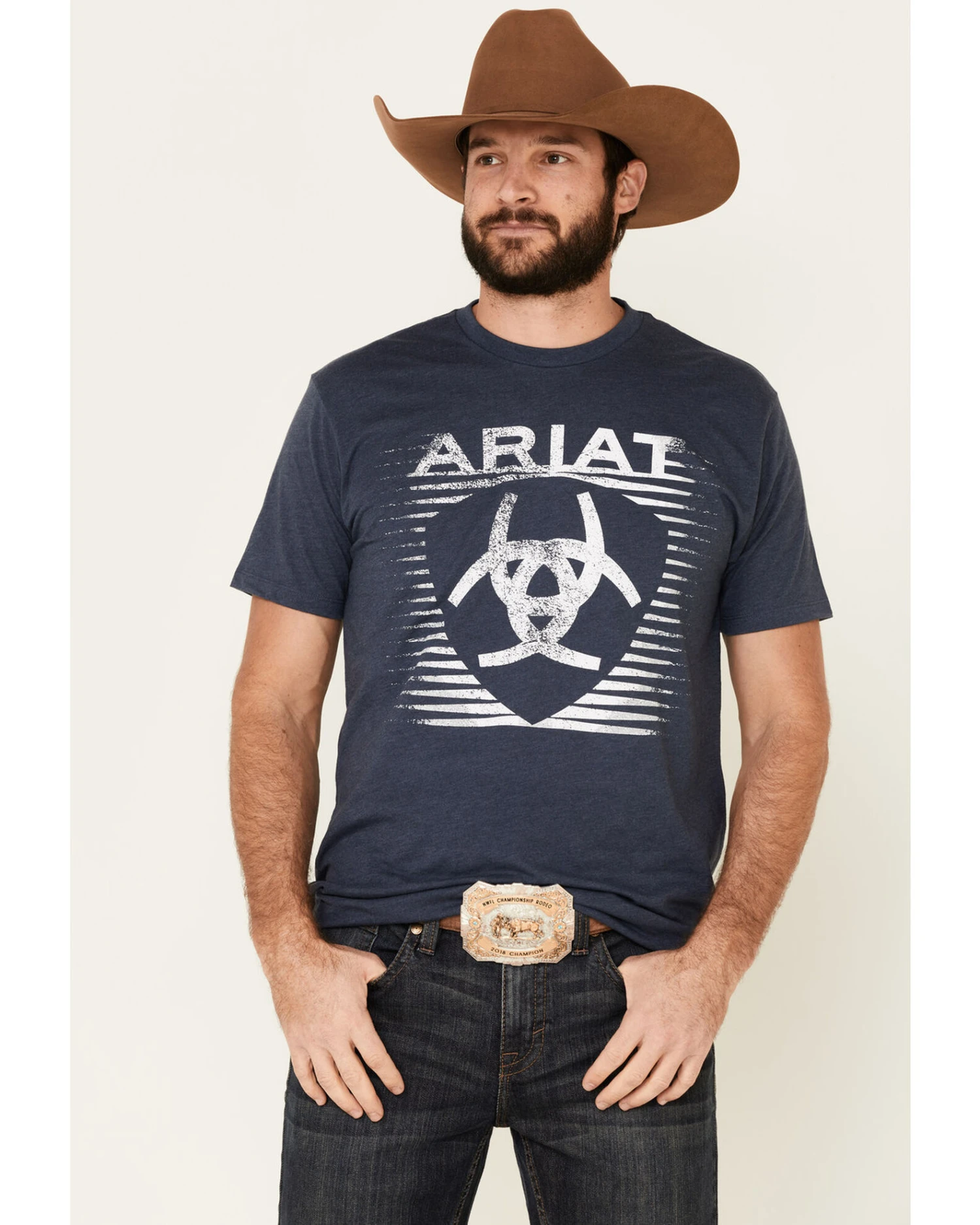 Ariat Men's Heather Shade Logo Short Sleeve Graphic T-Shirt 4 Ariat Men's Heather Shade Logo Short Sleeve Graphic T-Shirt - Image 2