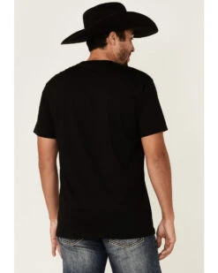 Ariat Men's Black Bar Stripe Logo Short Sleeve T-Shirt  -Ariat 2000259758 001 P4