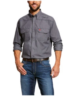 Ariat Men's FR Featherlight Button Down Long Sleeve Work Shirt 