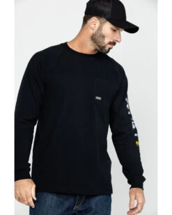 Ariat Men's Black Rebar Cotton Strong Graphic Long Sleeve Work Shirt  -Ariat 2000282073 001 P3