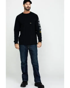 Ariat Men's Black Rebar Cotton Strong Graphic Long Sleeve Work Shirt  -Ariat 2000282073 001 P6