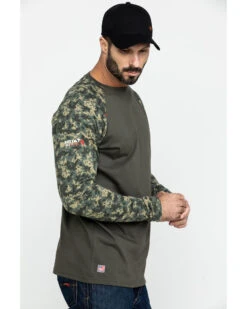 Ariat Men's Camo FR Baseball Long Sleeve Work Shirt 10 Ariat Men's Camo FR Baseball Long Sleeve Work Shirt -Ariat 2000282197 340 P3