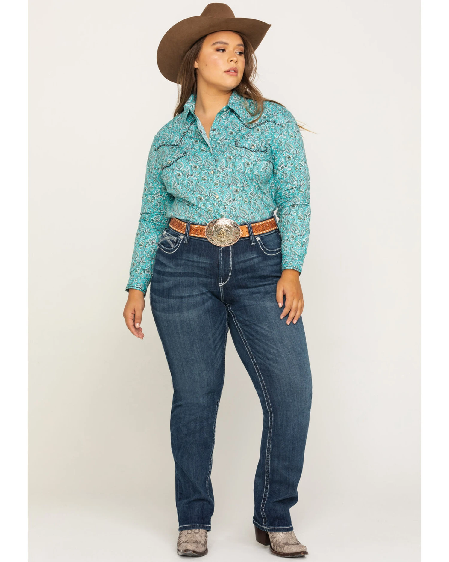 Ariat Women's R.E.A.L. Dresden Ivy Stackable Straight Jeans- Plus 8 Ariat Women's R.E.A.L. Dresden Ivy Stackable Straight Jeans- Plus - Image 6