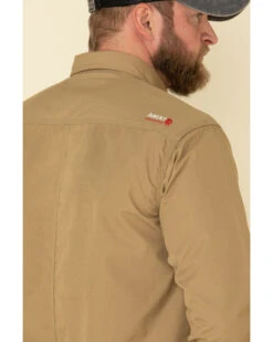 Ariat Men's Khaki FR Solid Featherlight Long Sleeve Work Shirt 11 Ariat Men's Khaki FR Solid Featherlight Long Sleeve Work Shirt -Ariat 2000294868 250 P5