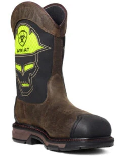 Ariat Men's VentTEK Workhog Skull Western Work Boots - Carbon Toe