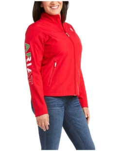 Ariat Women's Team Mexico Softshell Zip-Up Water Repellent Jacket 8 Ariat Women's Team Mexico Softshell Zip-Up Water Repellent Jacket -Ariat 2000333428 600 P3