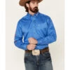 Ariat Men's Blue Team Logo Button Long Sleeve Western Shirt  -Ariat 2000336630 400 P1