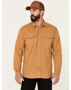 Ariat Men's Solid Tan Jurlington Retro Long Sleeve Pearl Snap Western ShirtÂ