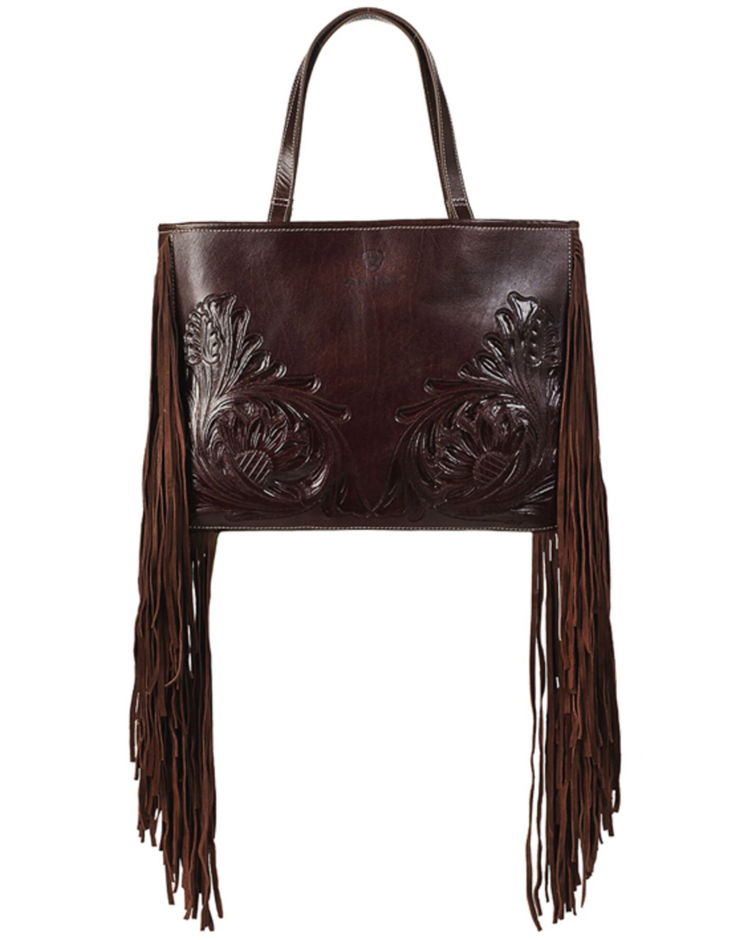 Ariat Women's Victoria Tooled Leather Fringe Concealed Carry Tote Bag 3 Ariat Women's Victoria Tooled Leather Fringe Concealed Carry Tote Bag