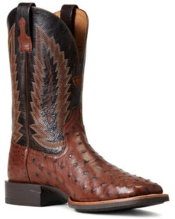 Ariat Men's Full Quill Ostrich Quantum Primo Western Boot - Broad Square ToeÂ