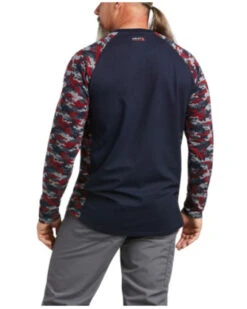 Ariat Men's FR Stretch Camo Print Long Sleeve Baseball Work Shirt  -Ariat 2000356518 410 P2