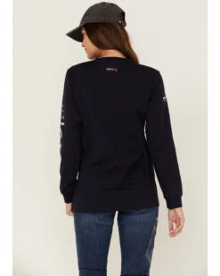 Ariat Women's FR USA Stretch Logo Long Sleeve Work Pocket T-Shirt 8 Ariat Women's FR USA Stretch Logo Long Sleeve Work Pocket T-Shirt -Ariat 2000356528 410 P3
