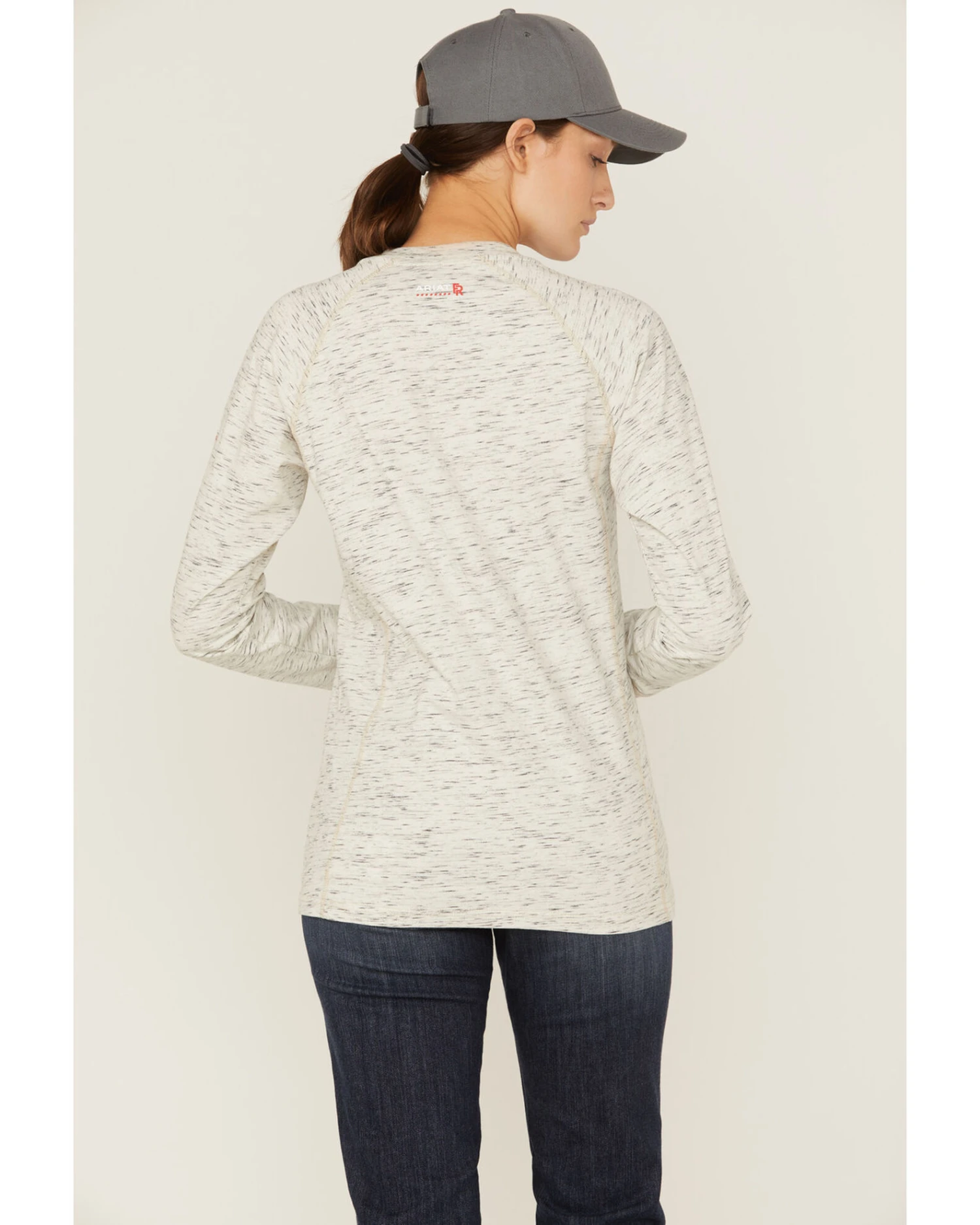 Ariat Women's FR Air Henley Long Sleeve Work Pocket Shirt 6 Ariat Women's FR Air Henley Long Sleeve Work Pocket Shirt - Image 4