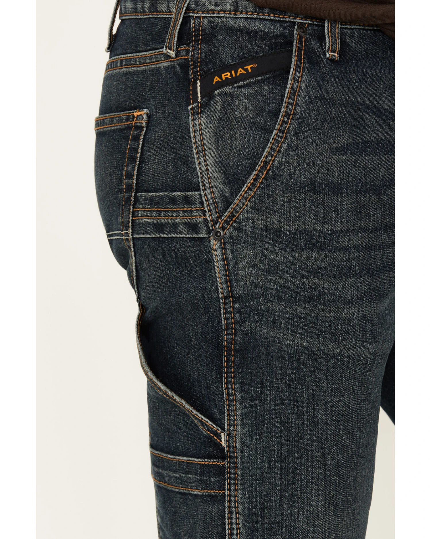 Ariat Men's Rebar M7 McCoy Dark Wash Durastretch Slim Straight Work Jeans 4 Ariat Men's Rebar M7 McCoy Dark Wash Durastretch Slim Straight Work Jeans - Image 2