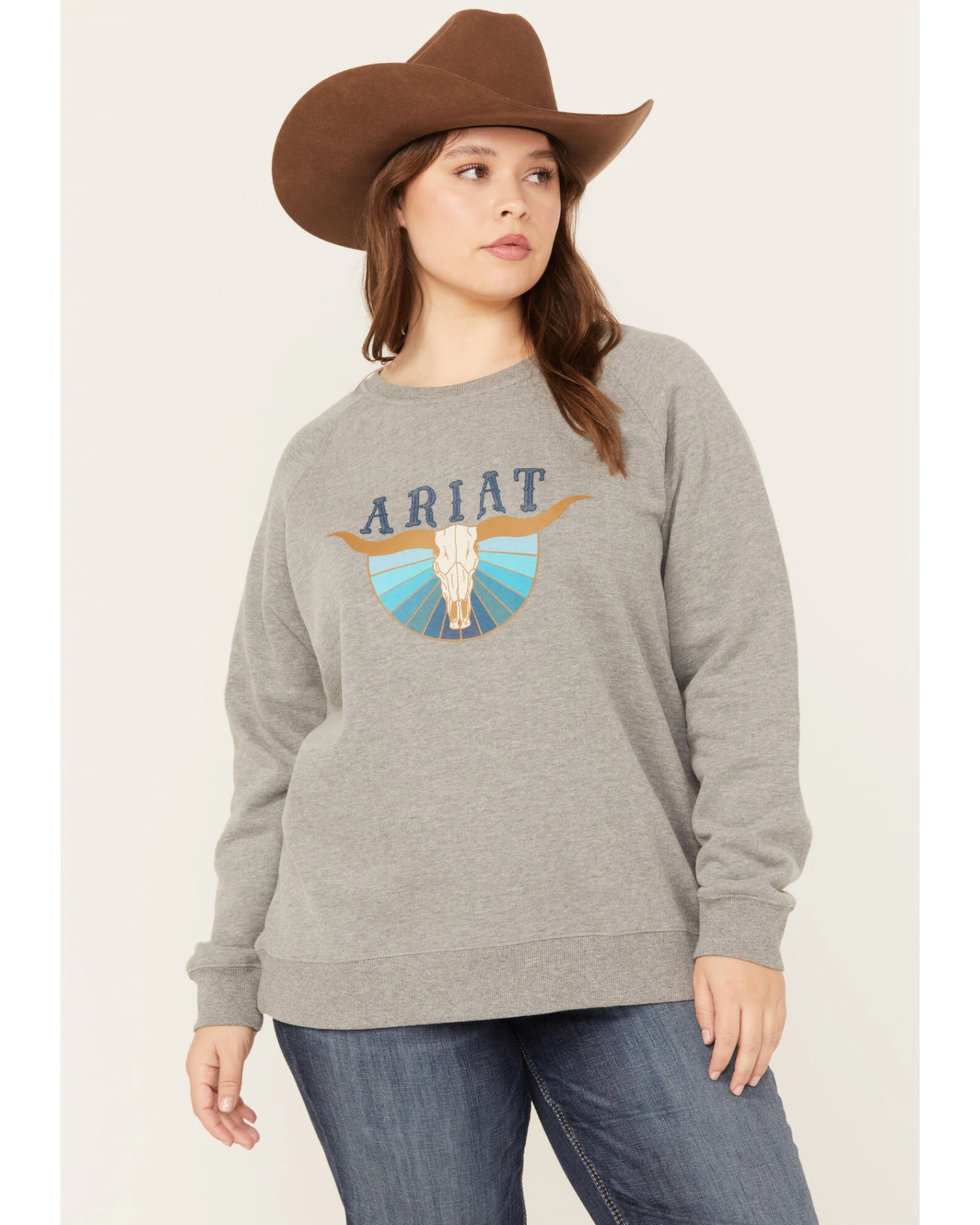 Ariat Women's R.E.A.L. Pacific Steerhead Sweatshirt - Plus 3 Ariat Women's R.E.A.L. Pacific Steerhead Sweatshirt - Plus