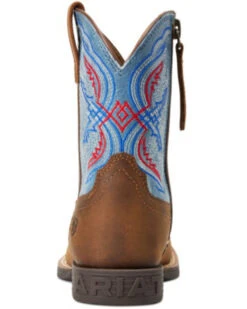 Ariat Boys' Double Kicker Easy Fit Distressed Western Boots - Broad Square Toe  -Ariat 2000357334 200 P3