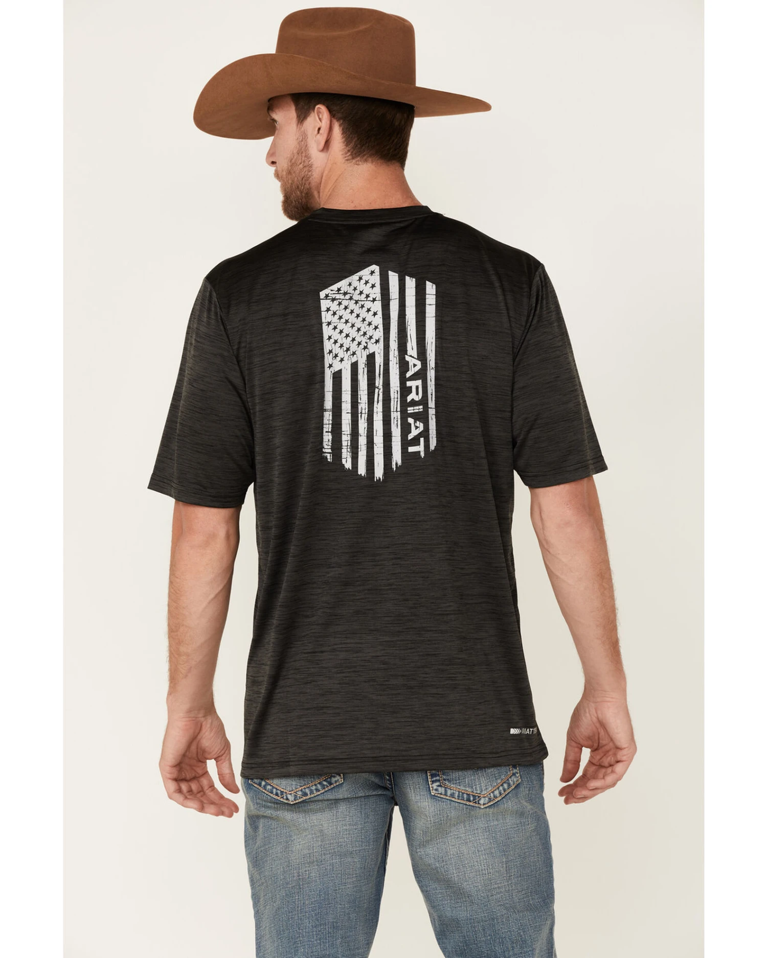 Ariat Men's Charcoal Charger Vertical Flag Graphic Short Sleeeve T-Shirt 6 Ariat Men's Charcoal Charger Vertical Flag Graphic Short Sleeeve T-Shirt - Image 4