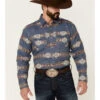 Ariat Men's Hurley Retro Southwestern Print Long Sleeve Snap Western Shirt - Big & Tall  -Ariat 2000357521 400 P1