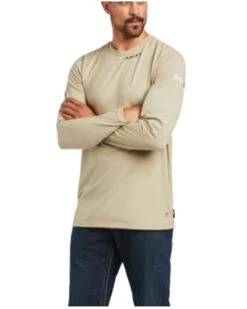 Ariat Men's FR Solid Base Layer Long Sleeve Work T-Shirt 