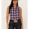 Ariat Women's R.E.A.L. Billie Jean Plaid Print Sleeveless Button-Down Western Shirt 1 Ariat Women's R.E.A.L. Billie Jean Plaid Print Sleeveless Button-Down Western Shirt -Ariat 2000362851 220 P1