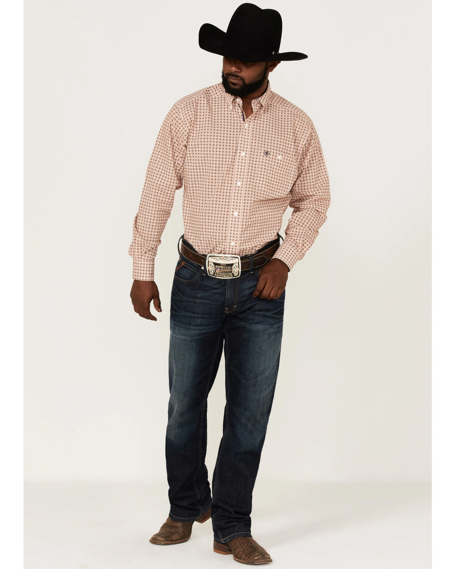 Ariat Men's Relentless Braiding Stretch Geo Print Long Sleeve Button Down Western Shirt 4 Ariat Men's Relentless Braiding Stretch Geo Print Long Sleeve Button Down Western Shirt - Image 2