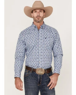Ariat Men's Concrete Stretch Southwestern Geo Print Long Sleeve Button Down Western Shirt