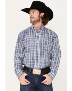 Ariat Men's WF Sidney Small Plaid Long Sleeve Western Shirt 
