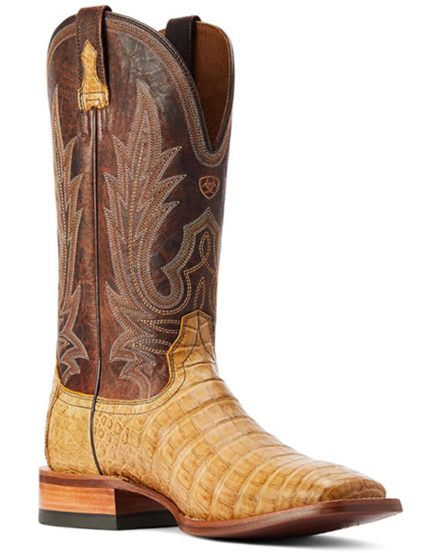 Ariat Men's Gunslinger Caiman Belly Exotic Western Boots - Broad Square Toe 3 Ariat Men's Gunslinger Caiman Belly Exotic Western Boots - Broad Square Toe