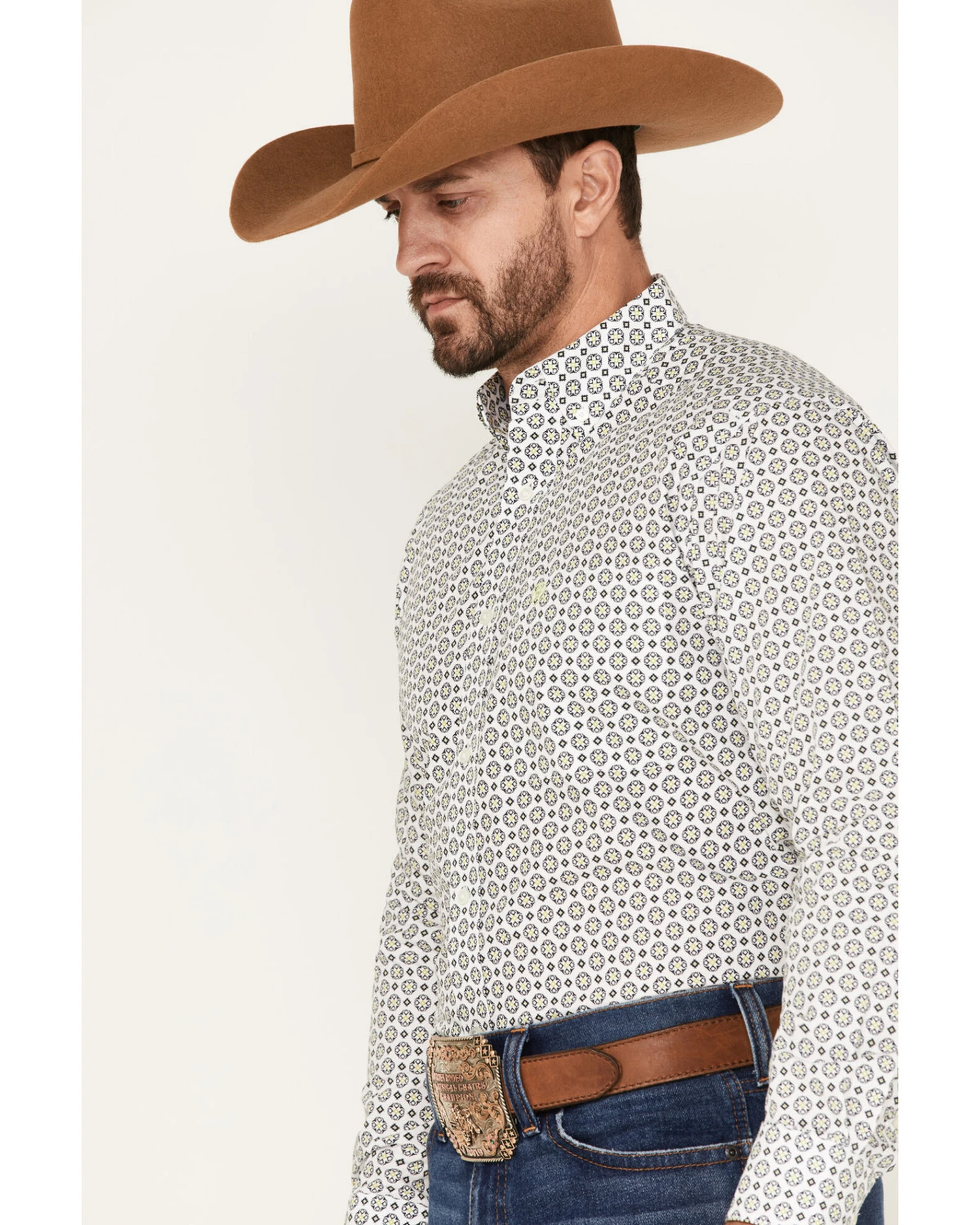 Ariat Men's Beaumont Geo Print Button-Down Western Shirt 4 Ariat Men's Beaumont Geo Print Button-Down Western Shirt - Image 2